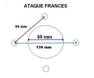 llanta de 13”,con  155 80 13, ataque frances