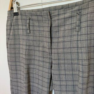 Pantaloni scozzesi Zara grigi leggeri