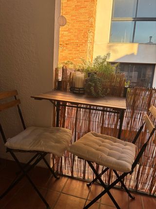 Mesa plegable madera balcón