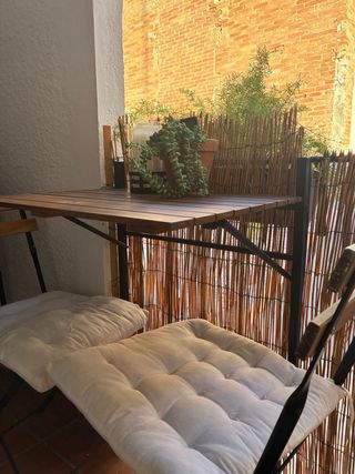 Mesa plegable madera balcón