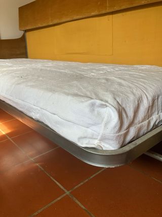 Divano letto velluto ocra anni 70