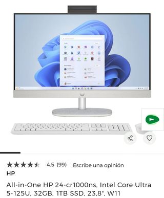 Ordenador All-in-one HP 24 Blanco