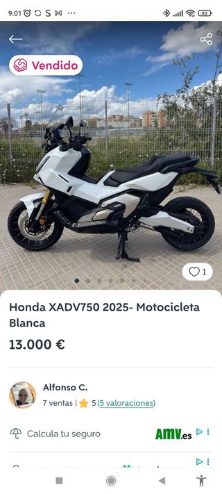 Honda XADV 750 modelo 2025 MOTO SOLO 800 KM 