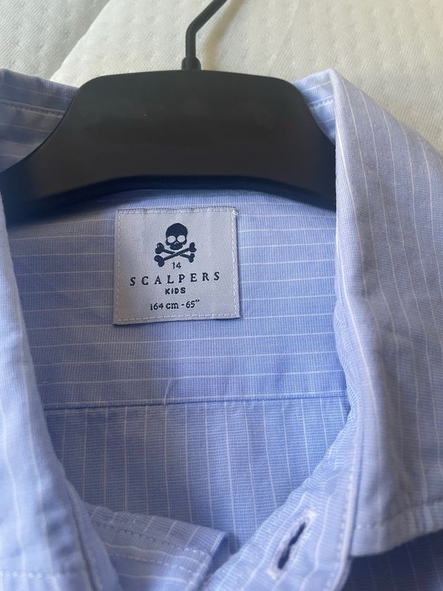 Camisa Scalpers Niño Azul claro a Rayas