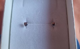 Pendientes / piercing Corazón Oro Blanco 18k