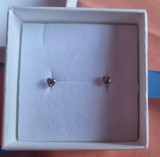 Pendientes / piercing Corazón Oro Blanco 18k