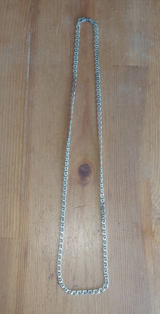 Cadena de plata estilo ancla
