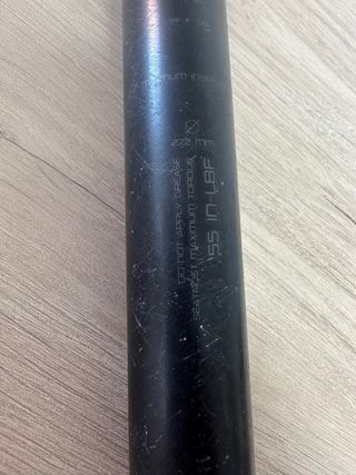 Tija sillín SWORKS 27,2mm railes 7x9