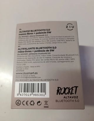 Altavoz Bluetooth Ziu Rocket Negro