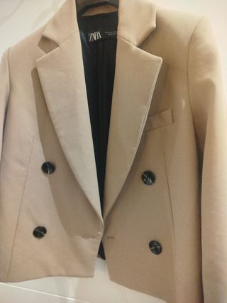 Chaqueta Zara Beige Mujer