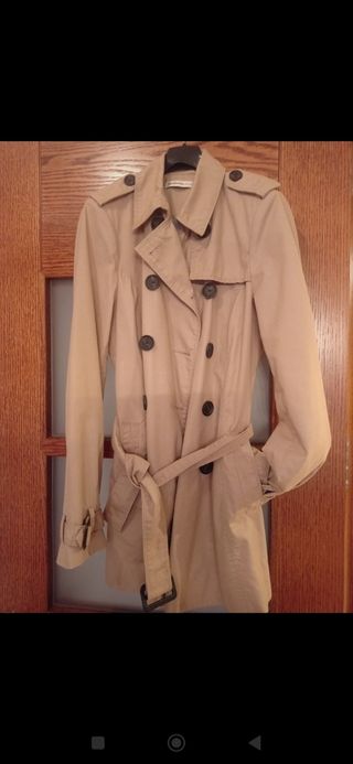 Gabardina Stradivarius Beige Tres Cuartos