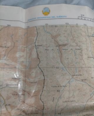 Mapa cartografía militar de España. Ver fotos.