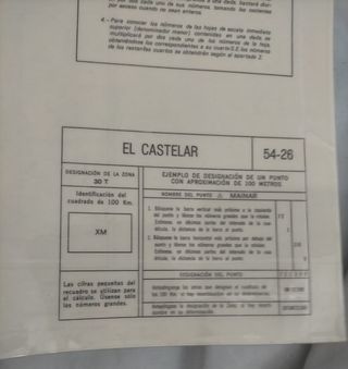Mapa cartografía militar de España. Ver fotos.