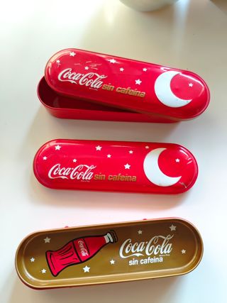 2 custodie vintage per Coca Cola senza caffeina