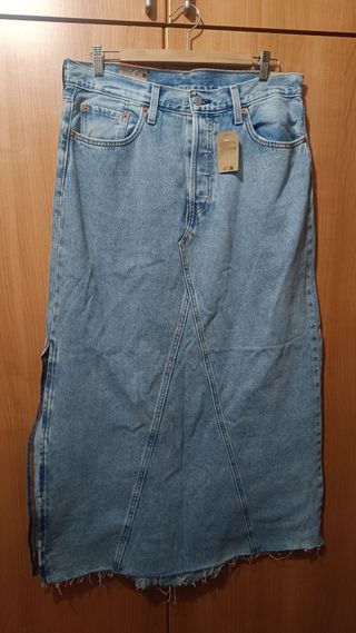 Falda Larga Vaquera Levi's Azul