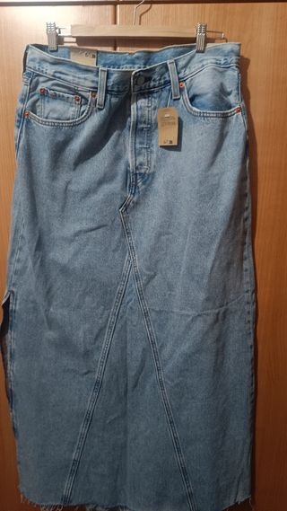 Falda Larga Vaquera Levi's Azul