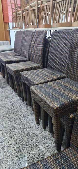 27 Sillas Ratan Sintetico Interior/Exterior