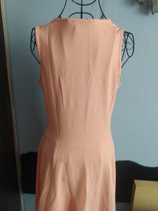 Vestido naranja y blanco