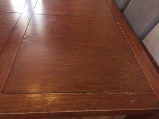 MESA DE COMEDOR GRANDE DE MADERA MACIZA 1.80x1.80