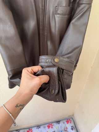 Cazadora de Piel para Hombre Marrón