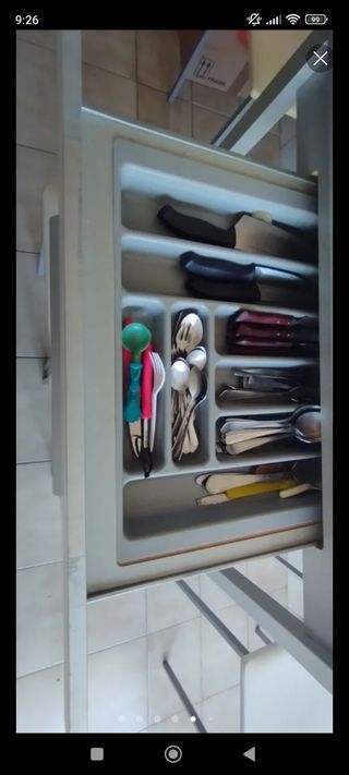 Mesa de cocina extensible cristal y metal