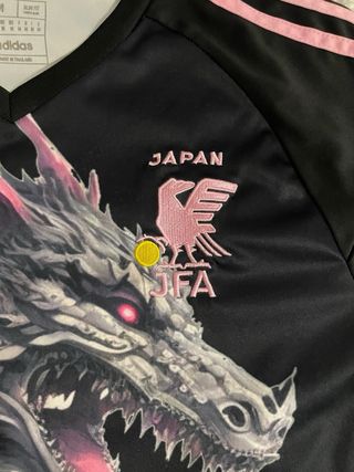 Camiseta Adidas Japón Dragón Rosa Negra Talla M