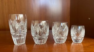 36 vasos cristal de Bohemia