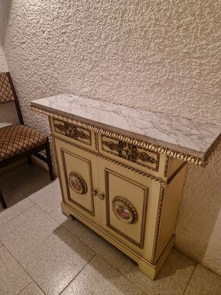 Mueble Taquillón Vintage con Encimera de Mármol