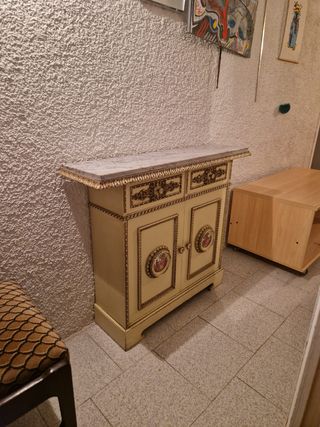 Mueble Taquillón Vintage con Encimera de Mármol