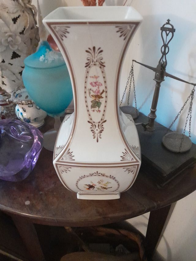 Vaso art nouveau Liberty Arcap Porcellana Bianco