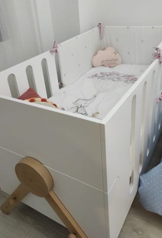 Cuna Convertible 140x70 Blanco/Cera Natural