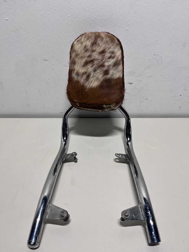 Respaldo de moto con pelo