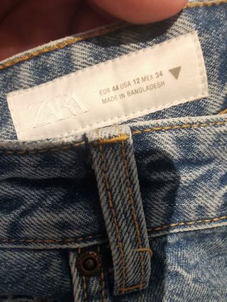 Vaqueros Zara Regular Talla 44 Azul