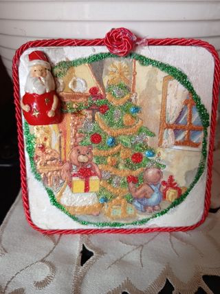 Quadruccio con Babbo Natale e orsetti