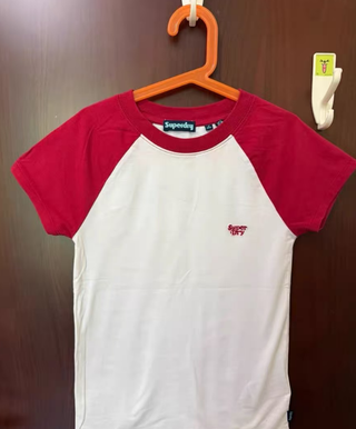 Superdry Top Manga Corta Mujer Rojo