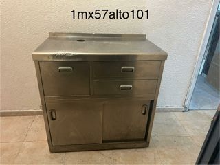 Mueble cafetero de acero inoxidable