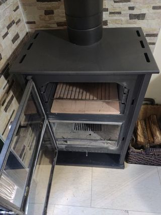 Estufa Leña Horno Bronpi Suiza Negra