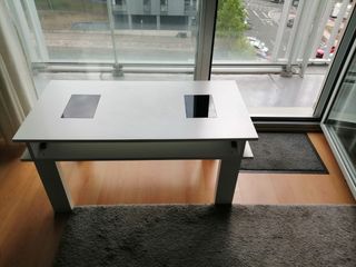 Mesa de comedor extensible blanca