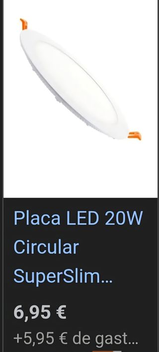 7 Plafones LED 20W Panel Light A++