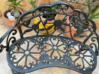 Conjunto Muebles Jardín Metal Negro