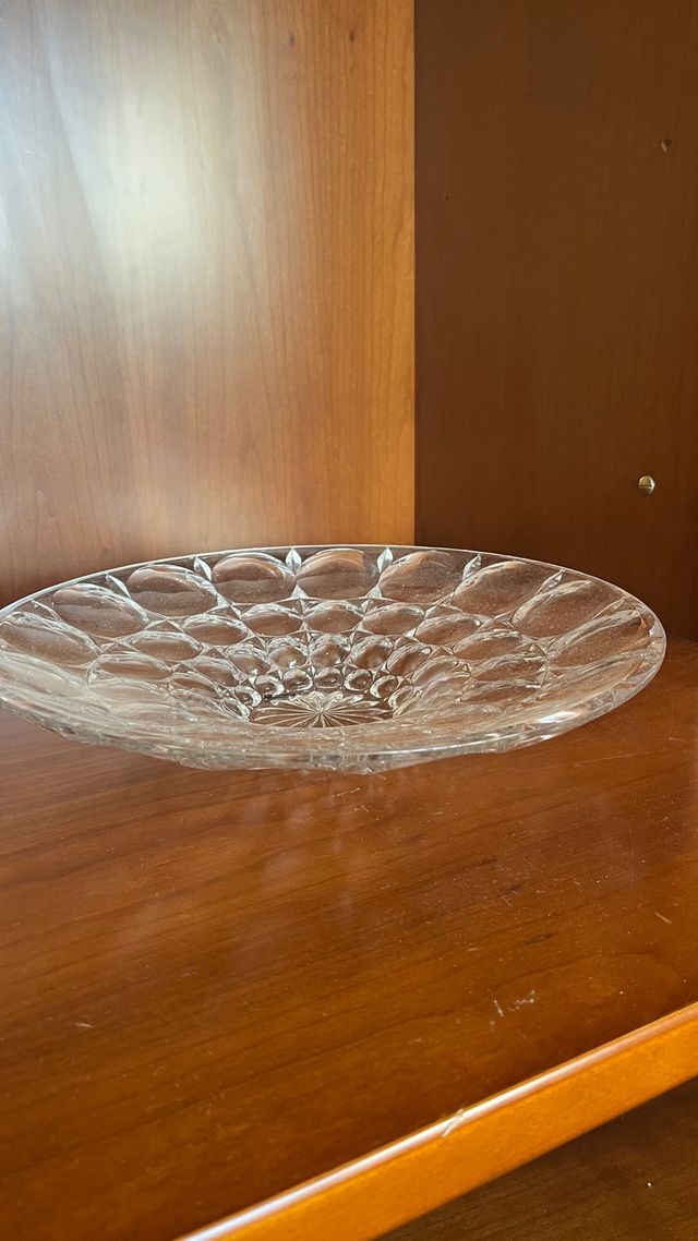 Plato decorativo de cristal 35 cm