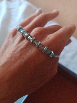 Pulsera Swarovski Mujer Azul y Plata