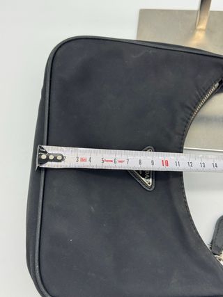 Bolso Prada Negro Cadena Plata