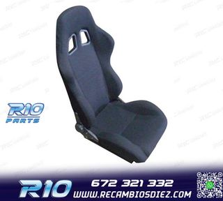 ASIENTO DEPORTIVO SEMI BAQUET MONTECARLO TELA NEGRO