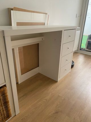 Scrivania KALLAX Ikea bianca + 4 cassetti