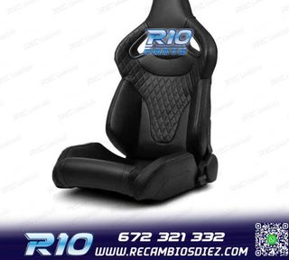 ASIENTO BAQUET UNIVERSAL CUERO NEGRO ESTILO SPORTSTER