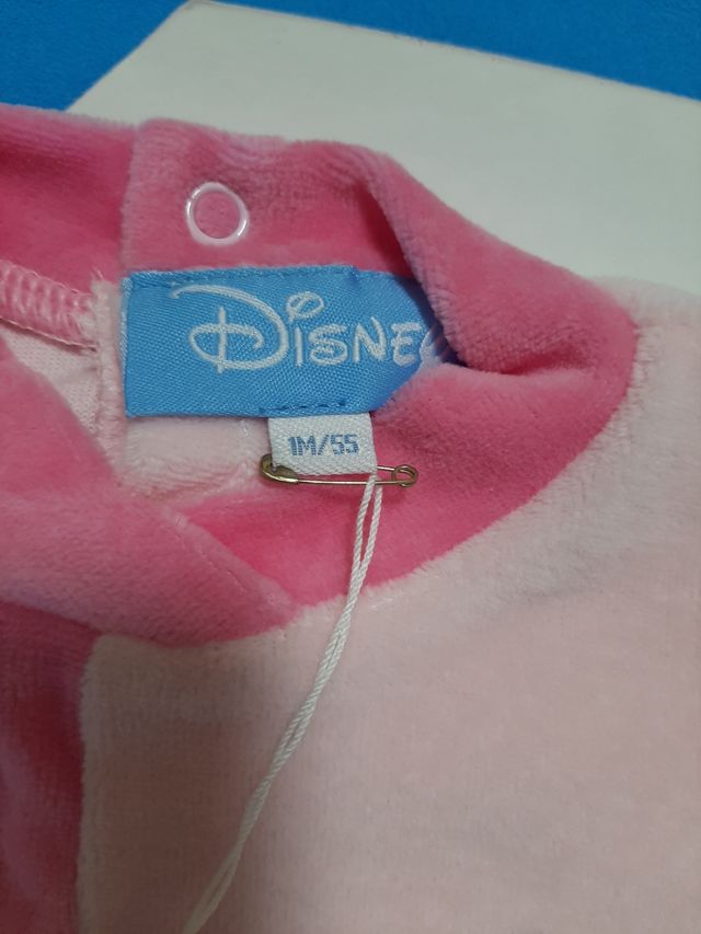 Pelele Disney Minnie Mouse Rosa Talla 1 mes.