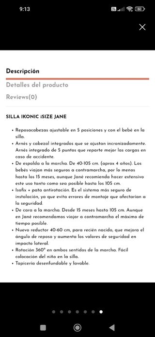 Silla coche Jane Ikonic