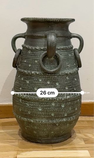 Jarrón Paragüero antiguo de cerámica. Es robusto