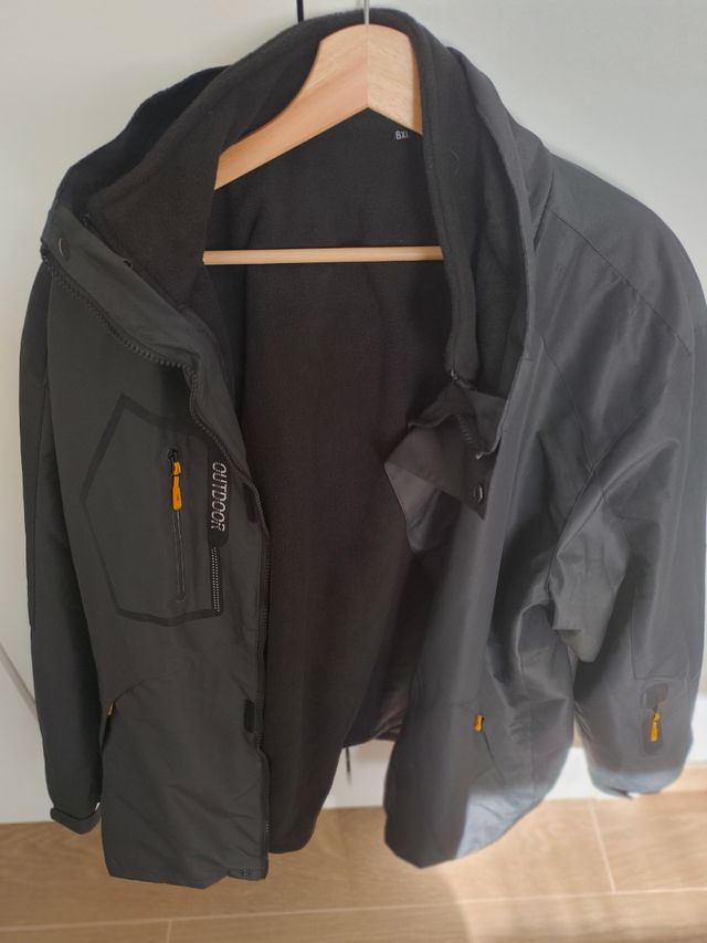 Chaqueta Outdoor Invierno Negra/Gris Talla 6XL